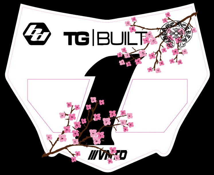 "reverse" cherry blossom vented plate